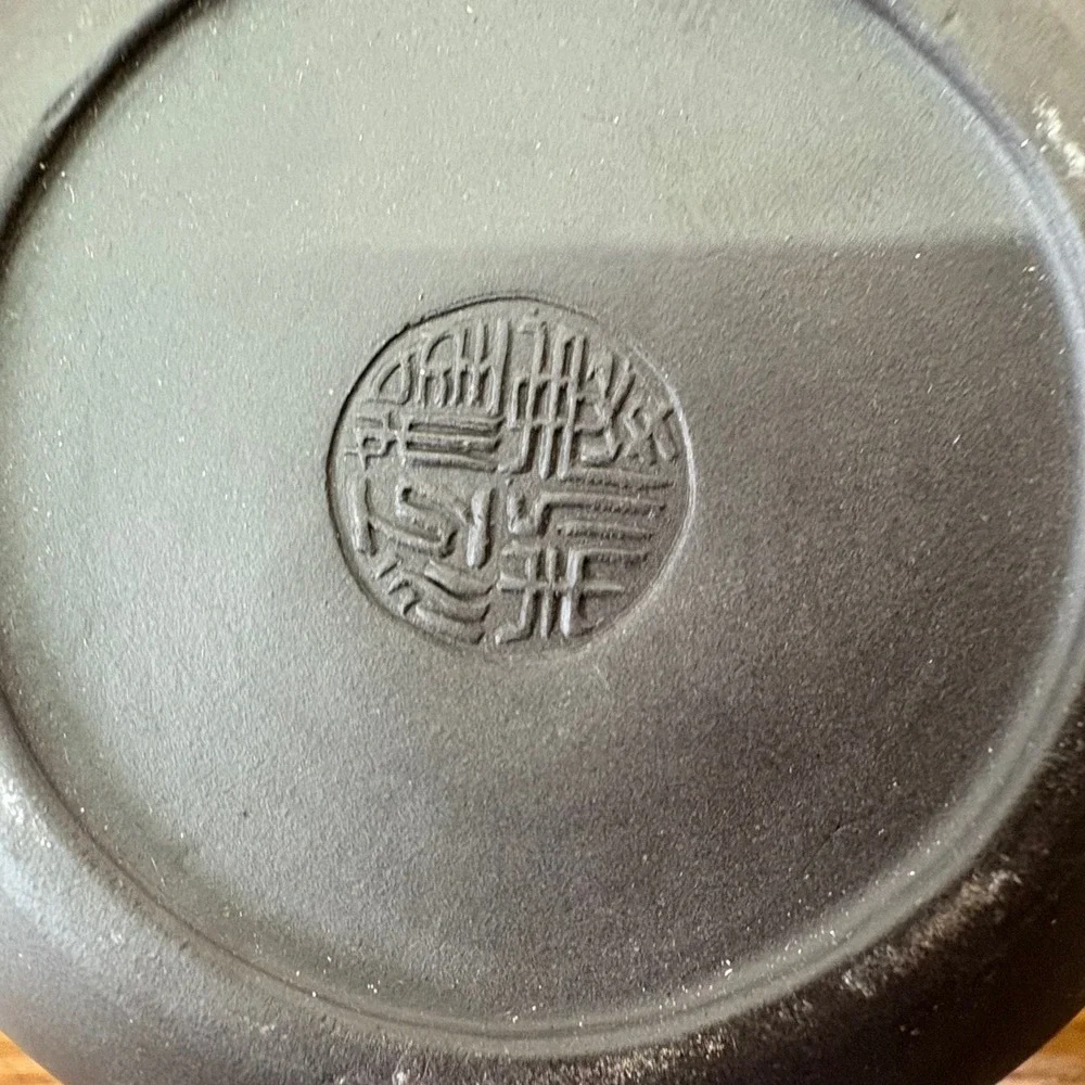Vintage Chinese Yixing Zisha Teapot Reddish Brown Purple Clay Translation Marked